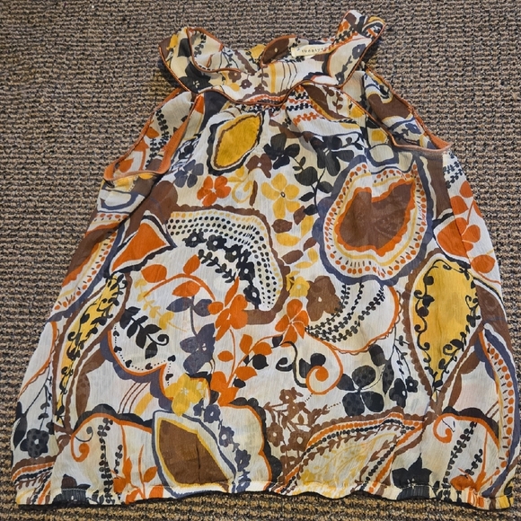 Forever 21 Tops - Twenty One Colorful Neutral Paisley Sleeveless Blouse Sheer 💫